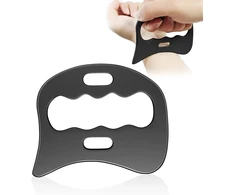Juodas gua sha grandiklis gua sha nerūdijančio plieno viso kūno celiulito masažas limfodrenažinis masažuoklis fascia įrankis trynimui kojoms, nugarai, veidui, kaklui, raumenų atpalaidavimui ir skausmo malšinimui