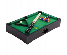 Juodas mini biliardo stalas pool biliardas + priedai