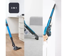 Juodas+decker 3-in-1 rankinis dulkių siurblys Bxvms600e 600w rankinis ir rankinis dulkių siurblys 6 m laido ilgis, be maišelio, cikloninis dulkių siurblys, epa filtras, mėlynas