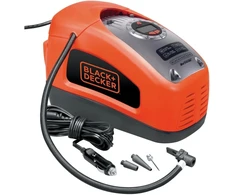 Juodas+decker Kompresorius Asi300 11 barų/160 Psi oro siurblys, skaitmeninis slėgio reguliavimas, kabelių skyriai, apšviesta skalė, 3 vožtuvų priedai, reguliavimo žiedas barų skaičiui, automatinis išjungimas
