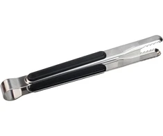 Juodos spalvos universalus spaustukas, 22,5 cm, maisto žnyplės, spaustukai, 304 nerūdijantis plienas, kepsnių spaustukas, žnyplės kepsninei, virtuvinės žnyplės