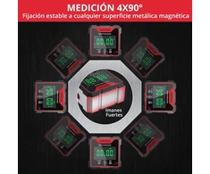 Justool skaitmeninis lcd transportuotojas inklinometras lazerinis kampo matavimo prietaisas gulsčiukas ip54 atsparus vandeniui lygio dėžutė 4 pusių magnetinė niveliavimo dėžutė kampų matuoklis su type-c įkrovimo laidu