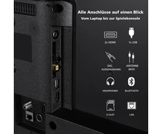 Jvc 32 colių televizorius Android Tv (full Hd Smart Tv, Hdr, trigubas imtuvas, Google Play Store) Lt-32vaf3355