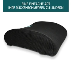 Jx Office® nugaros pagalvėlė - ergonomiška atminties putų juosmens pagalvėlė / juosmens atrama sveikai sėdėjimo laikysenai | automobiliui, biurui ir namams | apsaugo nuo nugaros skausmo | kelioninis prietaisas