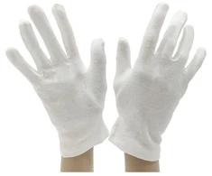 Jyc Creative 6 poros universalios pirštinės medvilninės pirštinės ergonomiškos pirštinės namams, sodui, vairavimui, aptarnavimo darbams (26 cm, 6 vnt., baltos)