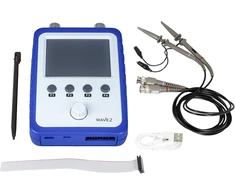 Jyetech Wave2 2 kanalų nešiojamas skaitmeninis atminties osciloskopas ir Dds funkcijos generatorius - paruoštas surinktas ir išbandytas Dso 15801 osciloskopas su baterija, didelis 2,4 colio spalvotas jutiklinis ekranas ir 2 Bnc