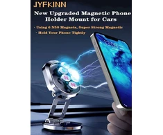 Jyfkinn magnetinis telefono laikiklis automobiliui, patobulintas dvigubo sluoksnio sulankstomas magnetinis telefono laikiklis automobiliui su lipniu pagrindu, universalus 360° pasukamas telefono laikiklis automobiliui, suderinamas su visais