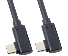 Kabelcc Usb-c Type C į Type C kabelis Gen2 10gbps 65w dvigubas 90 laipsnių kairės dešinės kampu Type 1m
