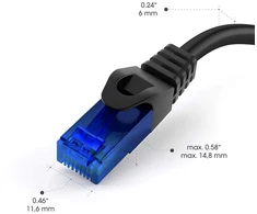 Kabeldirekt 5m tinklo kabelis Ethernet Lan Cat 6, mėlynas