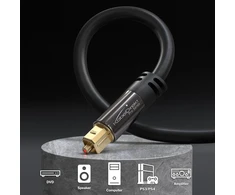 Kabeldirekt 5x Toslink optinis audio kabelis - 2m - šviesolaidinis kabelis soundbar'ui (toslink į Toslink, skaitmeninis S/pdif kabelis, stereo/stiprintuvas, namų kinas, XBOX One/ps4)