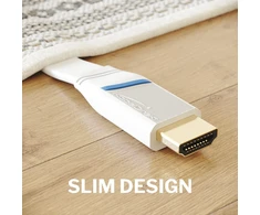 Kabeldirekt Plokščias Hdmi Kabelis - 1 m - Baltas