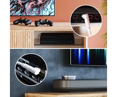 Kabeldirekt Toslink 90° kampu optinis audio kabelis, baltas - 3m - šviesolaidinis kabelis soundbar'ui (toslink į Toslink, skaitmeninis S/pdif kabelis, Hifi/stiprintuvas, namų kinas, XBOX One/ps4)