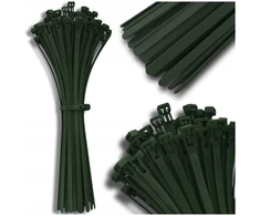 Kabelinės juostos 100 vnt žalios 100x2.5mm nailoninės