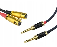 Kabelis 2x 6,3mm stereo Jack - 2x Xlr moteriškas, Klotz, 6m