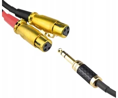 Kabelis 2x Xlr(f) į 6,3 Jack stereo Klotz 3m