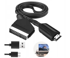 Kabelis adapteris konverteris iš hdmi į euro/scart 1080p perėjimas į tv 1 metras