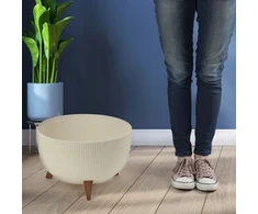 Kadax Gėlių vazonas ant kojelių, 40cm, kremas