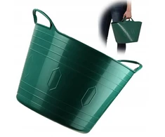 Kadax Skalbinių dubuo plastikinis apvalus lankstus baseinas 15l žalias