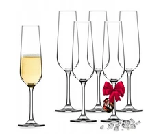 Kadax taurės šampanui prosecco vynui 200 ml rinkinys 6 vnt