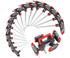 Kafuwell 14 vnt. Hex ir Torx raktų rinkinys su T rankena