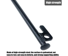 Kaheign 8 x palapinės kuoliukai, plieniniai kuoliukai, 20 cm stabilūs stovyklavimo palapinės kuoliukai, pagaminti iš didelio stiprumo kalto plieno su kabliuku ir skylute, skirti stovyklavimui ir žygiams lauke