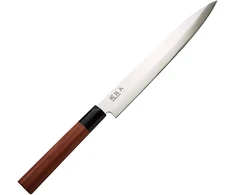 Kai Seki Magoroku Redwood Yanagiba, ašmenų ilgis 24,0 cm - 1k6 nerūdijantis plienas, 57 (±1) Hrc - labai poliruoti ašmenys - Pakka raudonmedžio mediena - rankų darbo Japonijoje
