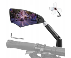 Kairysis dviračio veidrodėlis hd, antirefleksinis stiklas reguliuojamas 20-23cm 360°