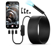 Kaiweets Inspekcinė kamera 1920p Hd su dvigubu objektyvu Ip67 5m kabelis Led