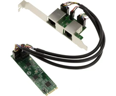 Kalea-informatique M2 M.2 Ngff Pcie B M Key Card 2 prievadai 2.5 Gigabit Rj45 Lan ethernet 10 100 1000 1g 2.5g Dual Chipset Realtek Rtl8125