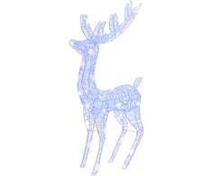 Kalėdinė dekoracija elnias, mėlyna, 180cm, akrilas, 250LED, XXL