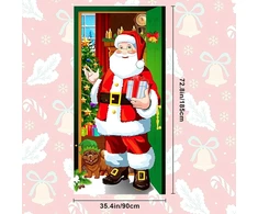Kalėdinė durų uždangalo dekoracija, 185 x 90 cm kalėdinė santa claus durų uždanga, kalėdinis baneris, kalėdinės vakarėlio dekoracijos, namams, sienai, durų užuolaida, kalėdinio vakarėlio dekoracija, santa claus