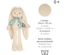 Kaloo - Lapinoo - Pantin Lapin - kūdikio pliušinis žaislas iš trikotažo ir mezginio - 25 cm - kreminės spalvos - labai minkšta medžiaga - dovanų dėžutė - nuo gimimo, K969942