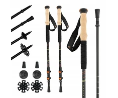 Kampa Turistiniai lazdos Kadva Kibo oranžinės spalvos 65-135cm Quick Lock sistema