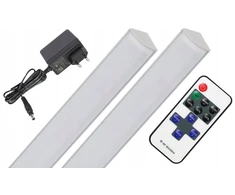 Kampinė Led juosta spintelėms 2x70cm su nuotoliniu pulteliu