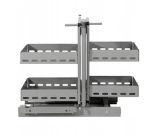 Kampinis virtuvės mechanizmas "magic Corner" Mc-03, 90 cm, pilnas dugnas, antracitas