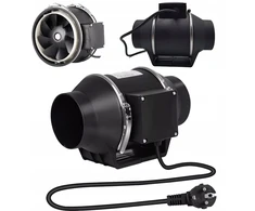Kanalinis ištraukiamasis ventiliatorius 100mm tylus plastikinis patvarus 30w 220m3/h