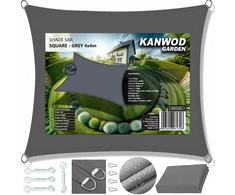 Kanwod stačiakampė vandeniui atspari pavėsinė burė terasai balkonui 4x4m