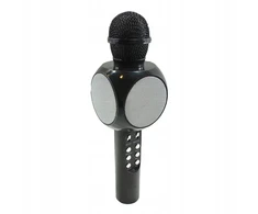 Karaoke mikrofonas Hykker Led apšvietimas Bluetooth juodas