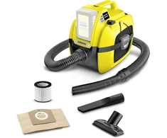 Kärcher universalus dulkių siurblys Wd 1 Compact Baterija (galia: 230 W, konteinerio talpa: 17 litrų, pūtimo funkcija, priedų laikymas, siurbimas nekeičiant filtro, kompaktiškas dizainas, be akumuliatoriaus)