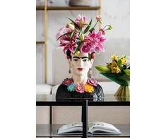 Kare Design dekoratyvinė vaza Style Muse Flowers, įvairiaspalvė, vaza, gėlių vaza, keramika, tinka tik džiovintoms gėlėms, 34 cm (a)