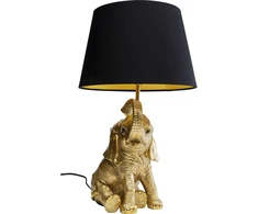 Kare Design stalinė lempa Happy Elephant auksinė, dramblio motyvas, be lemputės, 48 x 27 x 27 cm (a x P x G)