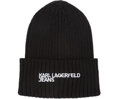 Karl Lagerfeld Jeans moteriška esminė logotipu puošta kepurė
