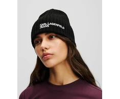 Karl Lagerfeld Jeans moteriška esminė logotipu puošta kepurė