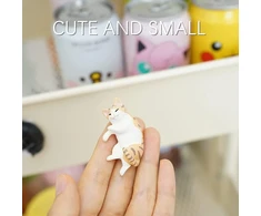 Katės formos magnetukai šaldytuvui, 6 gulintys katės formos magnetukai šaldytuvui, mini kawaii dekoratyviniai magnetukai virtuvei su stipriais magnetais, linksmi/mieli kačiuko magnetukai šaldytuvui