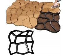Katės galvos formos trinkelių forma akmuo 43x43cm betonui takas