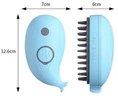 Katės šepetys su garų funkcija - 3-in-1 garų šepetys katėms su purškikliu, katės masažinis šepetys, pašalina plaukus nuo kačių ir šunų, su Usb įkrovimo laidu