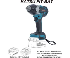 Katsu Fit-bat 102476 akumuliatorinis smūginis veržliasukis, bešepetėlinis, 21 V, 1/2 colio, 550 Nm, su 2 adapteriais ir nešiojimo krepšiu, be akumuliatoriaus ir įkroviklio