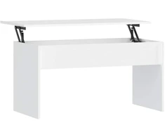 Kavos staliukas, baltas, 102x50,5x52,5cm, apdirbta mediena