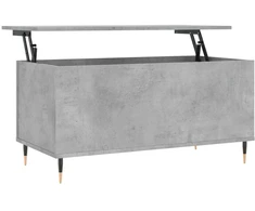 Kavos staliukas, betono pilkas, 90x44,5x45cm, apdirbta mediena