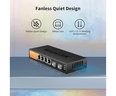 Keeplink 6 prievadų 2.5g nevaldomas komutatorius, 4 x 2.5gbase-t prievadai ir 2 x 10gbase-t sfp lizdai, 60 gbps perjungimo sparta, plug &amp; play/montuojamas ant sienos/metalinė konstrukcija be ventiliatoriaus, suderinamas su 1000 mbps įrenginiais